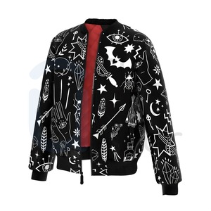 Chaqueta Bomber de béisbol de invierno de estilo callejero para hombre y mujer, con cremallera completa, respetuosa con el medio ambiente, transpirable, con parte delantera deportiva - Product Image 4