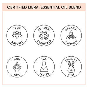 Mezcla de Aceites Esenciales 100% Puros con Signo Zodiacal Libra para el Cuerpo, con Frankincienso, Ylang-Ylang, Melaleuca y Geranio, Aclarante y Reafirmante - Product Image 6