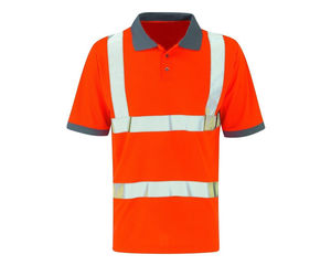 Polo de algodón reflectante Hi Vis para hombre, ropa de trabajo de seguridad de alta visibilidad, camisas ligeras para trabajo en carreteras de construcción - Product Image 5
