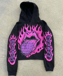 เสื้อฮู้ดซิปหน้าสำหรับผู้ชายผ้าฝ้ายพิมพ์ลายทั้งตัวโลโก้ออกแบบได้ตามต้องการ - Product Image 2