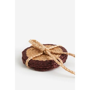 Ensemble de sous-verres créatifs en osier et rotin pour le thé accessoires de cuisine sous-verres en osier et jute avec support design unique fait à la main - Product Image 5