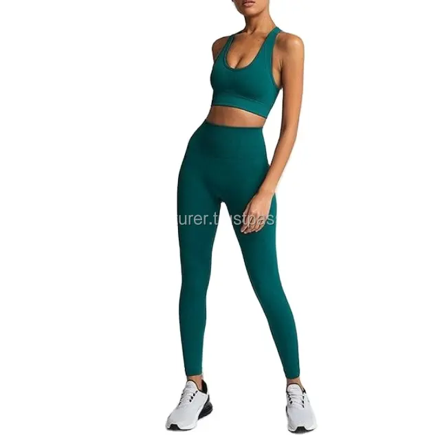 2022 Offre Spéciale vêtements de sport 2 pièces Yoga ensemble Fitness sport ensemble vêtements d'entraînement pour femmes dames ensemble femmes leggings