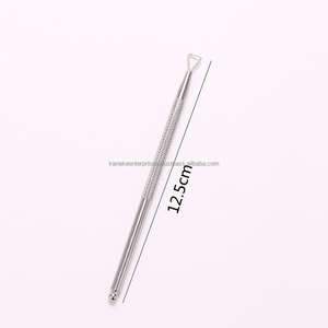 ไม้กดจมูกเล็บสแตนเลสแบบสองด้าน ใช้ซ้ำได้ สำหรับทำความสะอาดเล็บและทาเจลยูวี (แบบผลิตภายใต้แบรนด์ส่วนตัว) - Product Image 3