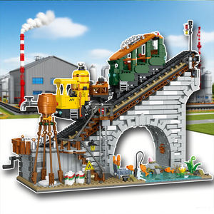 1987 pièces Moc brique Miniature chemin de fer Juguetes Lookout montagne modèle voie ferrée Rail <span class=keywords><strong>Train</strong></span> jouets ensemble blocs de construction ensembles - Product Image 5
