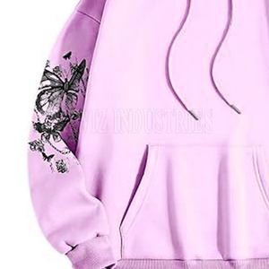 Ropa de calle de manga larga Sudaderas con capucha bordadas de moda para mujer hechas en el mejor material Sudaderas con capucha bordadas - Product Image 5