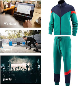 Chándal personalizado sudaderas con capucha conjuntos de Jogger con bordado de impresión al por mayor Unisex chándal suelto de algodón acanalado chándal para hombres - Product Image 3