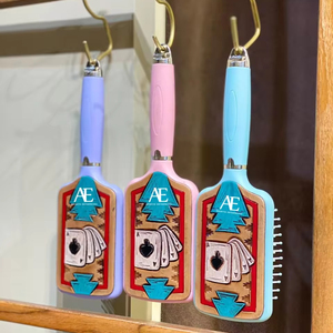 Western Style Handmade Tooled Leather Hair Brush <b>Hot</b> Selling Engraved Leather Daily Use Hair Accessories Vanity Set Unisex <b>Combs</b> - Product Image 1