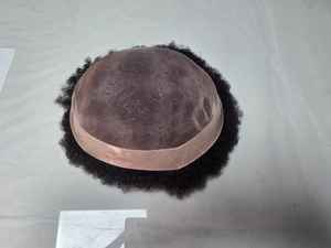 Perruque 100% cheveux humains indiens, style afro, toupet avec vague profonde lâche et vague naturelle, imperméable, Taz Hairb BD Mono Base - Product Image 3