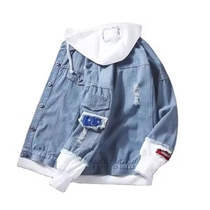 Chaqueta vaquera con capucha para mujer OEM con material de alta calidad con bolsillos interiores delanteros dobles chaqueta vaquera con capucha cómoda para mujer - Product Image 5