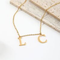 Liontin Kalung Trendy DIY dari Baja Anti Karat, 26 Manik Huruf A-Z untuk Wanita dan Anak-anak