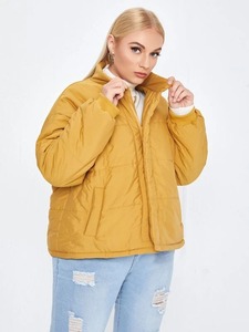 Vêtements d'hiver décontractés pour femmes Veste polaire épaisse et imperméable respirante tissée teintée à capuche 100% polyester fermeture à glissière - Product Image 5