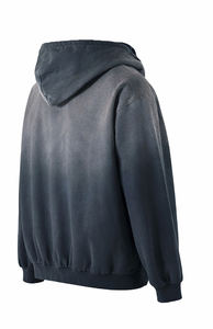 New Latest Men's Hoodies Baggy Style Acid Wash 100% Cotton Solid Fleece Embroidered Breathable Custom Logo OEM <b>Service</b> - Product Image 4