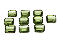 Prix d'usine Certifié Moldavite Emerald Cut Rectangle Pierres précieuses en vrac Fournisseur de pierres précieuses rares B2B Gemstone Marketplace