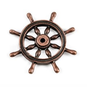 Rueda de barco de madera artesanal para colgar en la pared, rueda de barco de madera, decoración de pared, ruedas de barco náuticas elegantes y elegantes - Product Image 4