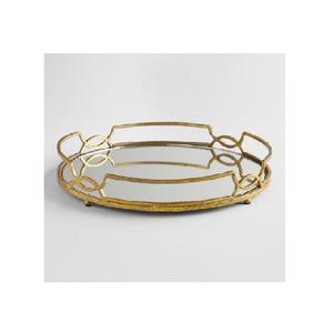 Decoración de mesa de boda de Metal personalizada, forma redonda chapada en oro con asas doradas, hecha a mano para frutas secas, dulces y aperitivos - Product Image 5