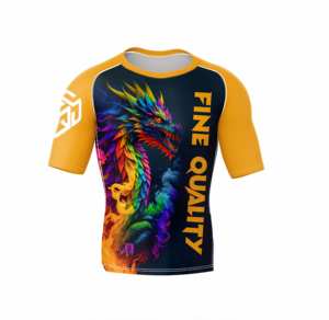 T-shirt de compression à manches courtes pour la lutte de haute performance, rashguard MMA, vêtements de sport respirants pour hommes - Product Image 4