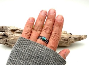 Boho Style classique bague bijoux pour femmes bijoux en argent 925 en argent Sterling Turquoise pierre précieuse à la main bague cadeau pour l'amour - Product Image 2