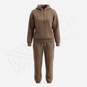 Ensemble de survêtement en molleton oversize délavé à l'acide de haute qualité pour femmes, écologique, abordable, pour l'entraînement et le jogging - Product Image 1