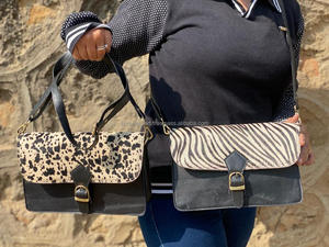 Nuevos bolsos de hombro de cuero de piel con estampado de animales de estilo occidental, bolsos de mano laterales de piel auténtica de alta calidad - Product Image 3