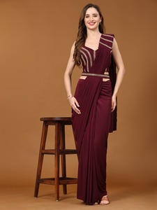 ชุดโสร่งผ้าไหมซาตินสำหรับชาวอินเดียและปากีสถาน - Product Image 2