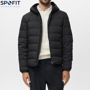 Chaqueta de Invierno Casual para Hombre, con Capucha, Impermeable, Cortavientos, 100% Poliéster, Personalizada con Logotipo, Chaqueta Acolchada con Estampado OEM - Product Image 2