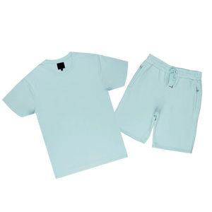 Vêtements d'été décontractés logo personnalisé imprimé meilleure vente bas quantité minimale de commande respirant t-shirt avec ensembles courts logo personnalisé ensembles shorts pour hommes - Product Image 1