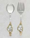 Best Quality Stainless Steel Silverware <b>Salad</b> <b>Server</b> With Designer Beaded Handles For Kitchenware Hotel Restaurantware Supply - Product Image 2