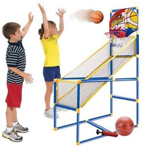 Juego de tiro de aro de baloncesto Arcade para niños, sistema de tiro deportivo para interiores con mini Aro, pelota inflable y bomba - Product Image 5