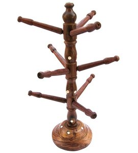 Soporte de joyería de madera hecho a mano, diseño personalizado con decoración elegante para el hogar, tienda al por mayor para ocasiones festivas, Material metálico - Product Image 5