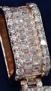 Medallón con Cabeza de Águila y Diamantes Moissanite, Chapado en Oro Rosa, Joyería de Lujo Estilo Hip Hop - Product Image 5