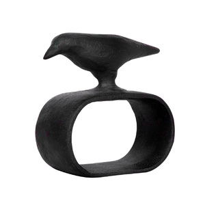 Porte-serviettes plat de table avec bras lesté porte-serviettes en papier carré élégant fer rustique métal moderne - Product Image 5