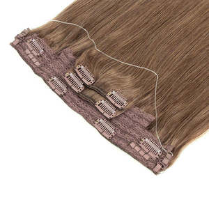 ผมต่อแบบคลิปอิน 22 นิ้ว 30 นิ้ว แบบลอนธรรมชาติ ผมแท้เรมี่ สีคาราเมล # 10 - Product Image 3
