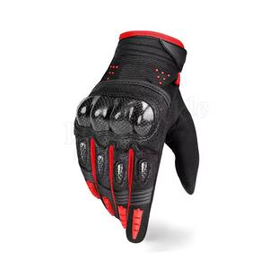 Gants de moto en cuir véritable haut de gamme unisexe avec logo personnalisé pour les courses de motos et les sports pour le cyclisme - Product Image 1