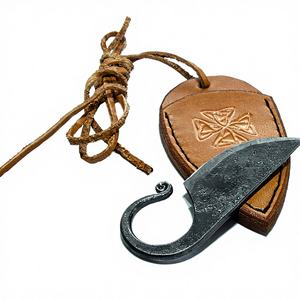 Cuchillo de Bolsillo Toferner Celtic para Camping, Forjado a Mano, Hoja Fija, Mango de Madera, Hoja de Acero Inoxidable Endurecido, Colección de Arte Vintage - Product Image 1