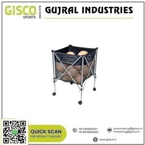 Carro de bolas con marco de aluminio ligero con cuatro ruedas para llevar pelotas de tenis de proveedor indio - Product Image 2