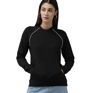 Conjunto de sudadera deportiva de manga larga para mujer Diseño único con bolsillo frontal para capa base de invierno al por mayor - Product Image 1