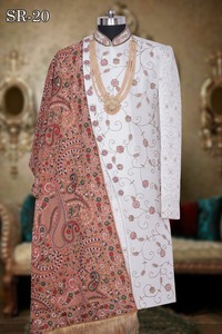 Costume Sherwani de styliste pour homme, broderie lourde, saison de mariage, Sherwani - Product Image 5