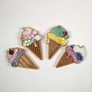 Beaded Brooches Handmade Designer Brooch. High Quality <b>Accessories</b>. Unique Design Brooch. Customized Color. Traditional/Modern - Product Image 1