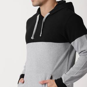 Sudadera con capucha de punto ecológica al por mayor para hombre, Sudadera con capucha de invierno de 2 colores de algodón/poliéster 100% de ajuste regular con cordón - Product Image 5