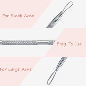 Comedone Lifter พร้อมห่วงและแหวนสแตนเลสชุดเข็มสิวเป็นมิตรกับสิ่งแวดล้อมหัวดําRemoverตําหนิComedo Extractorเครื่องมือ - Product Image 2