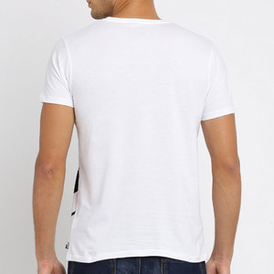 เสื้อยืดผ้าถักผสมโพลีเอสเตอร์/คอตตอน 220gsm ราคาโรงงาน พิมพ์โลโก้ตามสั่ง เสื้อผ้าลำลองผู้ชาย - Product Image 2