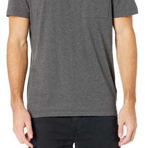 T-shirt pour hommes Vêtements pour hommes de bonne qualité T-shirts pour hommes 100% coton Couleur grise Manches courtes Logo personnalisé Design O Neck Summer - Product Image 4