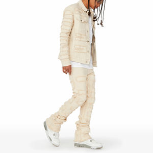 Men Distressed <b>Denim</b> Jacket for Street Wear 2025 New Fashion <b>Soft</b> Durable <b>Denim</b> Jacket in Bulk Quantity - Product Image 5