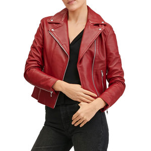 <b>Lightweight</b> Leather <b>Jacket</b> for Everyday Wear Soft Suede-Look Leather <b>Jacket</b> for <b>Women</b> Edgy Leather <b>Jacket</b> with Belted Waist - Product Image 1