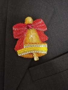 High Quality Handmade Beaded Mushroom Embroidery Charm & <b>Keyring</b> Zari Beads Full Color Printing Personalization-IQRA CREATION - Product Image 3