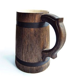 NOUVEAU DESGIN TASSE EN BOIS AVEC POIGNÉE FORME PERSONNALISÉE POUR MARIAGE Fête Ustensiles de cuisine Chope à bière avec poignée Meilleur produit pour - Product Image 1