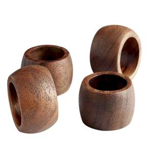 Anneau de serviette en bois de conception créative pour le service de table, centre de table de mariage, grand produit de marketing - Product Image 1