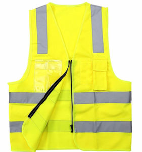 2026 multi-poches vêtements de travail gilet de sécurité haute visibilité gilet meilleur matériel hommes porter haute visibilité gilet breatahbale ruche - Product Image 4