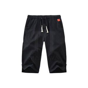 Shorts décontractés pour hommes en polyester/coton, taille haute avec cordon de serrage, logo personnalisé, légers, respirants, séchage rapide, écologiques, vente en gros - Product Image 2