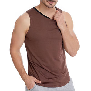 Camisetas sin mangas atléticas de talla XL para hombre, camisetas de punto personalizadas de alta calidad para gimnasio, Color sólido, malla alta, transpirable, informal de verano para - Product Image 1